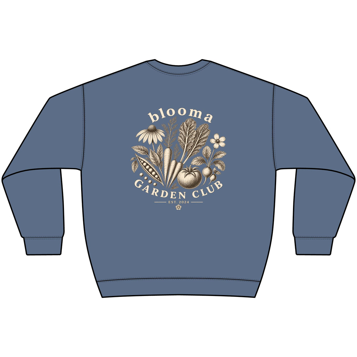 Garden Club Crewneck Sweatshirt — Bloom & Grow Floral Vintage Graphic