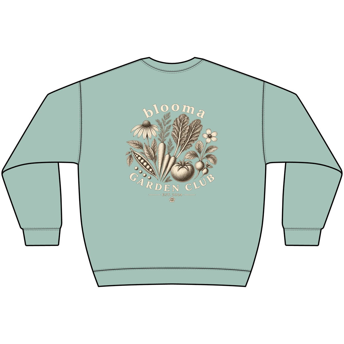 Garden Club Crewneck Sweatshirt — Bloom & Grow Floral Vintage Graphic