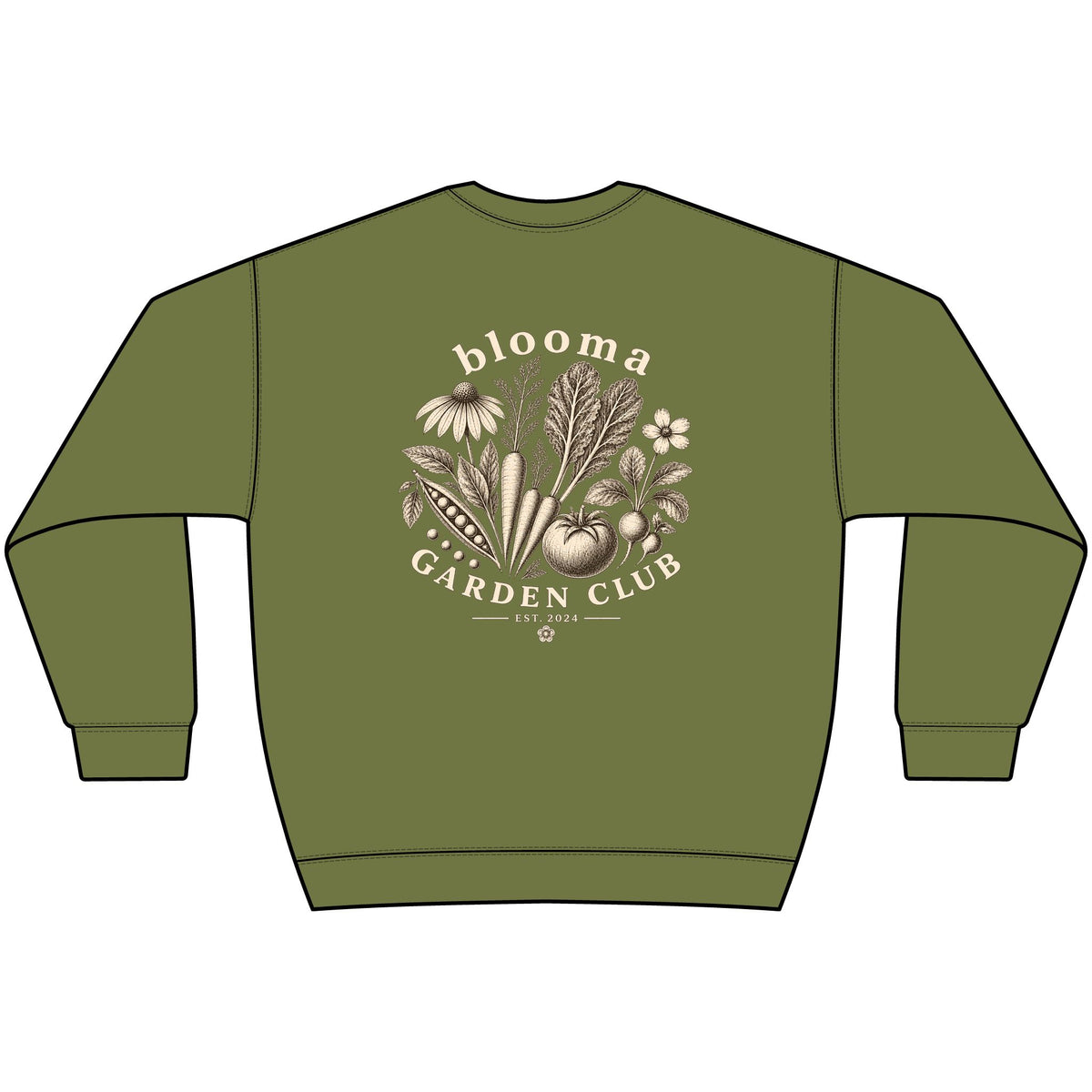 Garden Club Crewneck Sweatshirt — Bloom & Grow Floral Vintage Graphic